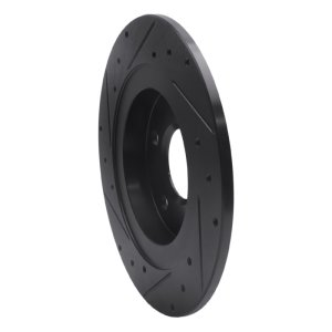 Buick Park Avenue Brake Rotor (1) - Rear Right - R1 Concepts - Drilled & Slotted - Black - `98-`05